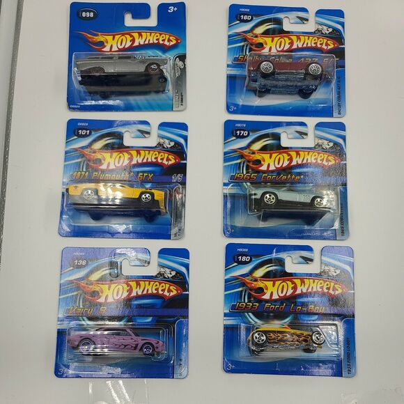 2005 Hot Wheels #098, 101, 136, 160, 170 and 180 Blue Short Card - Picture 1 of 8
